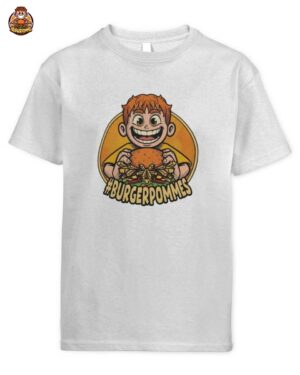 LukasBS Burgerpommes Kinder T-Shirt – Lustiges Comic Design für echte Fans